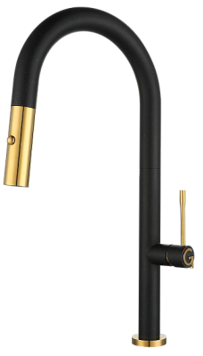 Rivelato ASTI 3972500 nero/oro, смеситель, гранит, черный/золото