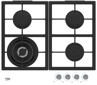 Детальное фото товара: Beko HILW 64225 SW газовая поверхность