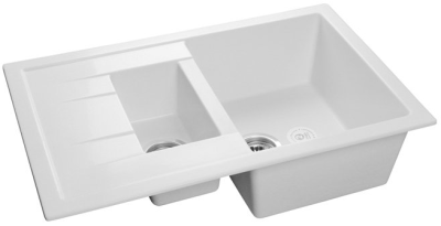 GranFest QUADRO GF-Q-775 KL, мойка, мрамор, иней