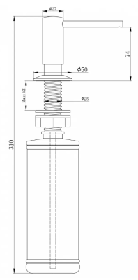 Детальное фото товара: Paulmark DECUS, дозатор для моющего средства, антрацит