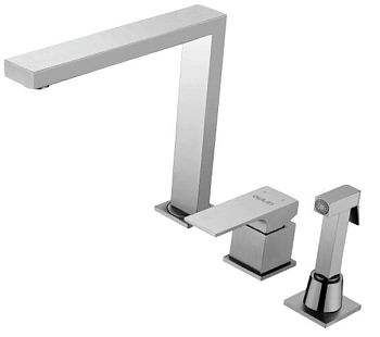 Фото товара: Oulin OL-CS9622K, смеситель, нержавеющая сталь сатин