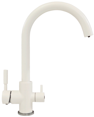 Polygran Элара Дуо, смеситель, белый хлопок 36