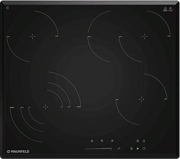 Фото товара: Maunfeld CVCE594SSMDBK LUX стеклокерамическая поверхность