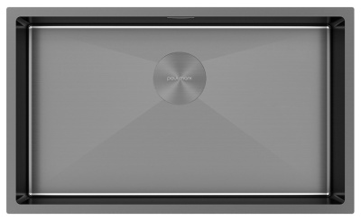 Paulmark NEXT 74 UNI, мойка, нержавеющая сталь, вороненая сталь