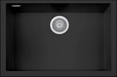 Детальное фото товара: Rivelato STRIA SR-6963 nero profondo, мойка, гранит, черный