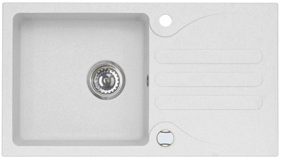 ALVEUS GALAPAGOS 30 GRANITAL ARCTIC-G11, мойка, гранит, белый (с сифоном 1105296)