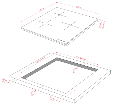 Детальное фото товара: Kuppersberg ICI 406 индукционная поверхность