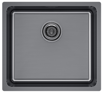 Paulmark YUNI 49 UNI, мойка, нержавеющая сталь, вороненая сталь