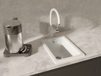 Детальное фото товара: Rivelato ORTA 9021201 brina/cromo, смеситель, гранит, иней/хром