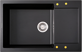 Zigmund & Shtain RECHTECK 780.490, мойка, черный базальт Фото товара: Zigmund & Shtain RECHTECK 780.490, мойка, черный базальт