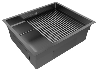 Paulmark NEXT-PRO 54 UNI, мойка, нержавеющая сталь, вороненая сталь Детальное фото товара: Paulmark NEXT-PRO 54 UNI, мойка, нержавеющая сталь, вороненая сталь