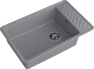 GranFest QUARZ GF-ZL-51, мойка, гранит, темно-серый Детальное фото товара: GranFest QUARZ GF-ZL-51, мойка, гранит, темно-серый