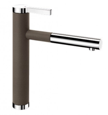 Детальное фото товара: Blanco Linee-S, смеситель, хром/гранит, кофе