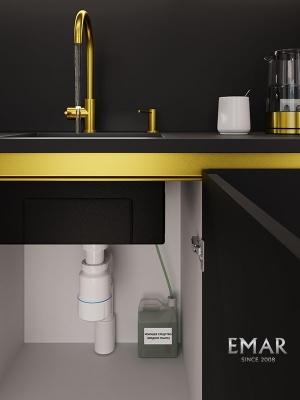 Детальное фото товара: Emar ЕД-405D.PVD Golden, дозатор для моющего средства, золото