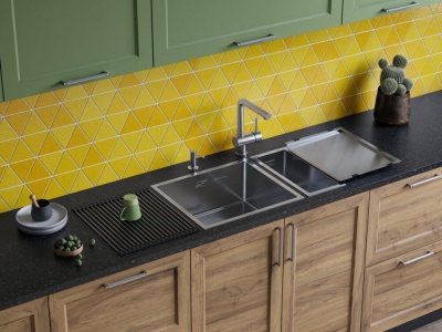 Детальное фото товара: Omoikiri Taki 49-U/IF-IN, мойка, нержавеющая сталь