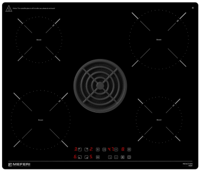 Детальное фото товара: MEFERI XSMART60BK POWER индукционная поверхность