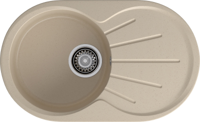 GranFest RONDO GF-R-750 L, мойка, мрамор, кашемир