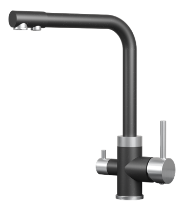 Детальное фото товара: GRANULA 5015 смеситель, нержавеющая сталь, шварц