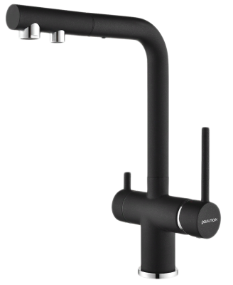 Детальное фото товара: Paulmark SERPENTINE, смеситель, гранит, черный