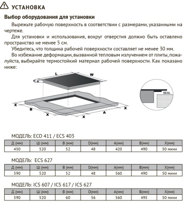 Детальное фото товара: Kuppersberg ECS 403 стеклокерамическая поверхность