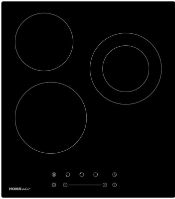 Детальное фото товара: HOMSair HVY43DBK стеклокерамическая поверхность