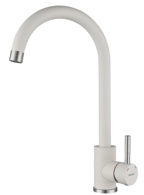 Детальное фото товара: GranFest GF-Z-5410, смеситель, гранит, белый