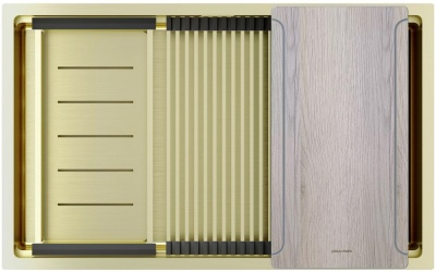 Paulmark NEXT-MULTI SINK 74 UNI, мойка, нержавеющая сталь, светлое золото