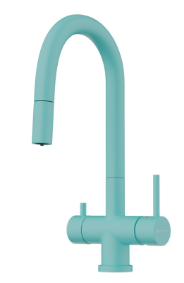 Детальное фото товара: Omoikiri Akita-S AZ, смеситель, azur blue