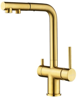 Детальное фото товара: Paulmark SERPENTINE, смеситель, брашированное золото
