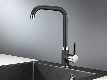 Фото товара: GRANULA 0041 смеситель, гранит, черный