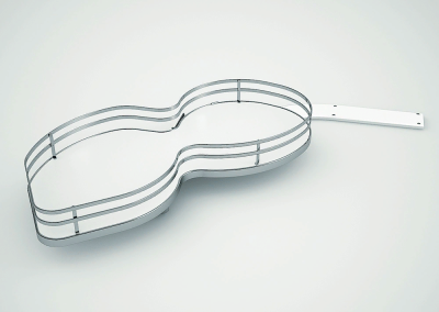 Детальное фото товара: Sige Nuvola Solo карусель 1/2 в нижний шкаф 1000 мм, фасад 600 мм, 2 полки, левая