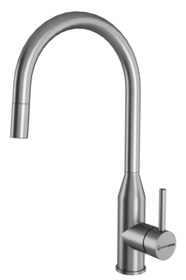 Детальное фото товара: KUCHENSTERN TIDA-S, смеситель, нержавеющая сталь