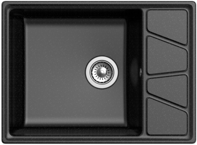 GranFest VERTEX GF-V-680L, мойка, мрамор, черный