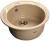 GranFest RONDO GF-R-520, мойка, мрамор, песочный Детальное фото товара: GranFest RONDO GF-R-520, мойка, мрамор, песочный