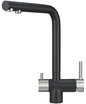 Фото товара: GRANULA 2305 смеситель, гранит, черный