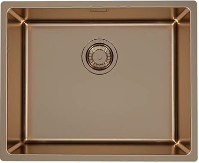 ALVEUS KOMBINO 50 MONARCH COPPER SAT-90, мойка, нерж. сталь, медь (в компл. с выпуском без сифона)  