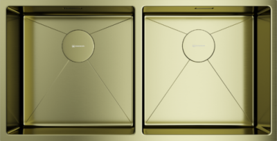 Детальное фото товара: Omoikiri Taki 86-2-U/IF LG, мойка, нержавеющая сталь/светлое золото