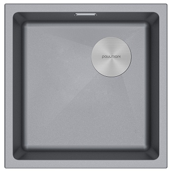 Фото товара: Paulmark LUMI 45UNI-SKEW, мойка, гранит, серый металлик