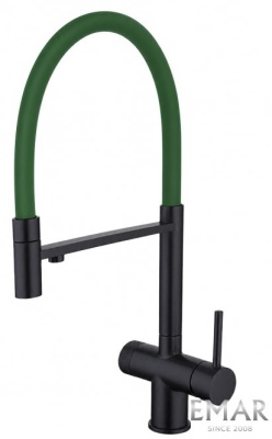 Фото товара: Emar EC-7024GRN Black, смеситель, черный матовый
