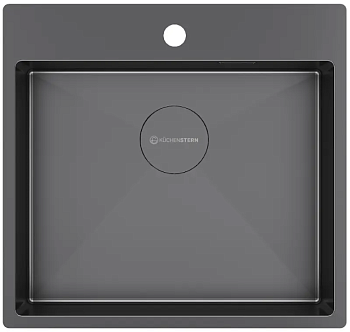 Фото товара: KUCHENSTERN WERK 60, мойка, нержавеющая сталь, вороненая сталь