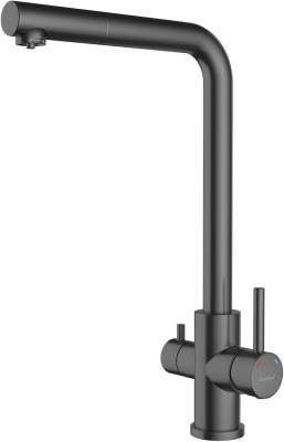 Фото товара: GranFest GF-Z-5421, смеситель, нержавеющая сталь, PVD графит
