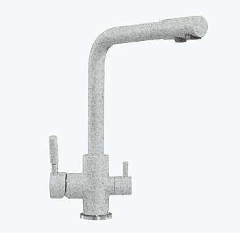 Фото товара: Polygran Высокий Дуо, смеситель, светло-серый 314