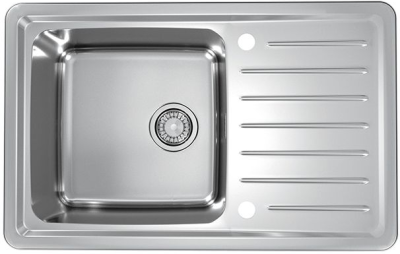 ALVEUS GALEO 20 SAT 90 FI, мойка, нержавеющая сталь сатин (в комплекте с сифоном 1127251)