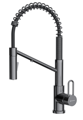 Детальное фото товара: Omoikiri Mikawa 2 Plus-SB-GM, смеситель, вороненая сталь