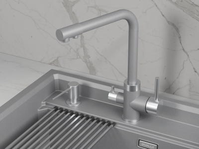 Детальное фото товара: GRANULA 5015 смеситель, нержавеющая сталь, алюминиум