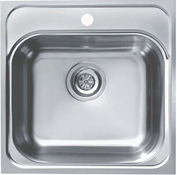 Фото товара: ALVEUS BASIC 140 SAT-90, мойка, нержавеющая сталь сатин ( в комплекте с сифоном 1130550)