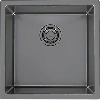 Фото товара: ALVEUS QUADRIX MONARCH 30 ANTHRACITE, мойка, нерж.сталь, антрацит (в компл. с выпуском без сифона)