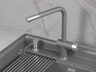 Детальное фото товара: GRANULA 5017 смеситель, гранит, графит