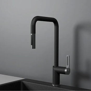 Фото товара: GRANULA 8173 смеситель, гранит, черный