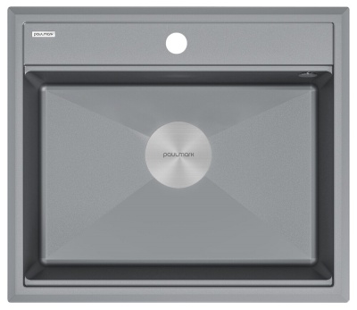 Paulmark STEPIA 60, мойка, гранит, серый металлик
